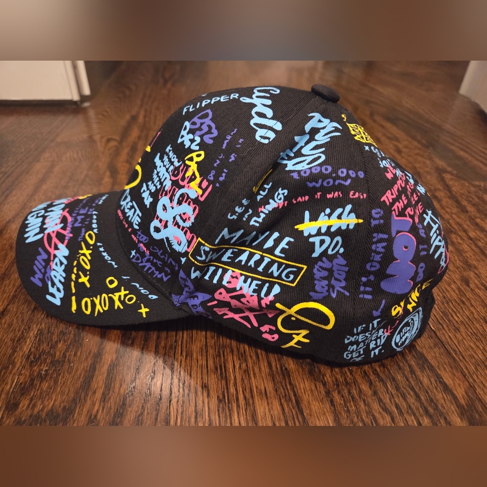 Colorful Graphic Grafiti Positive Sayings Unisex Baseball Cap - Picture 3 of 5